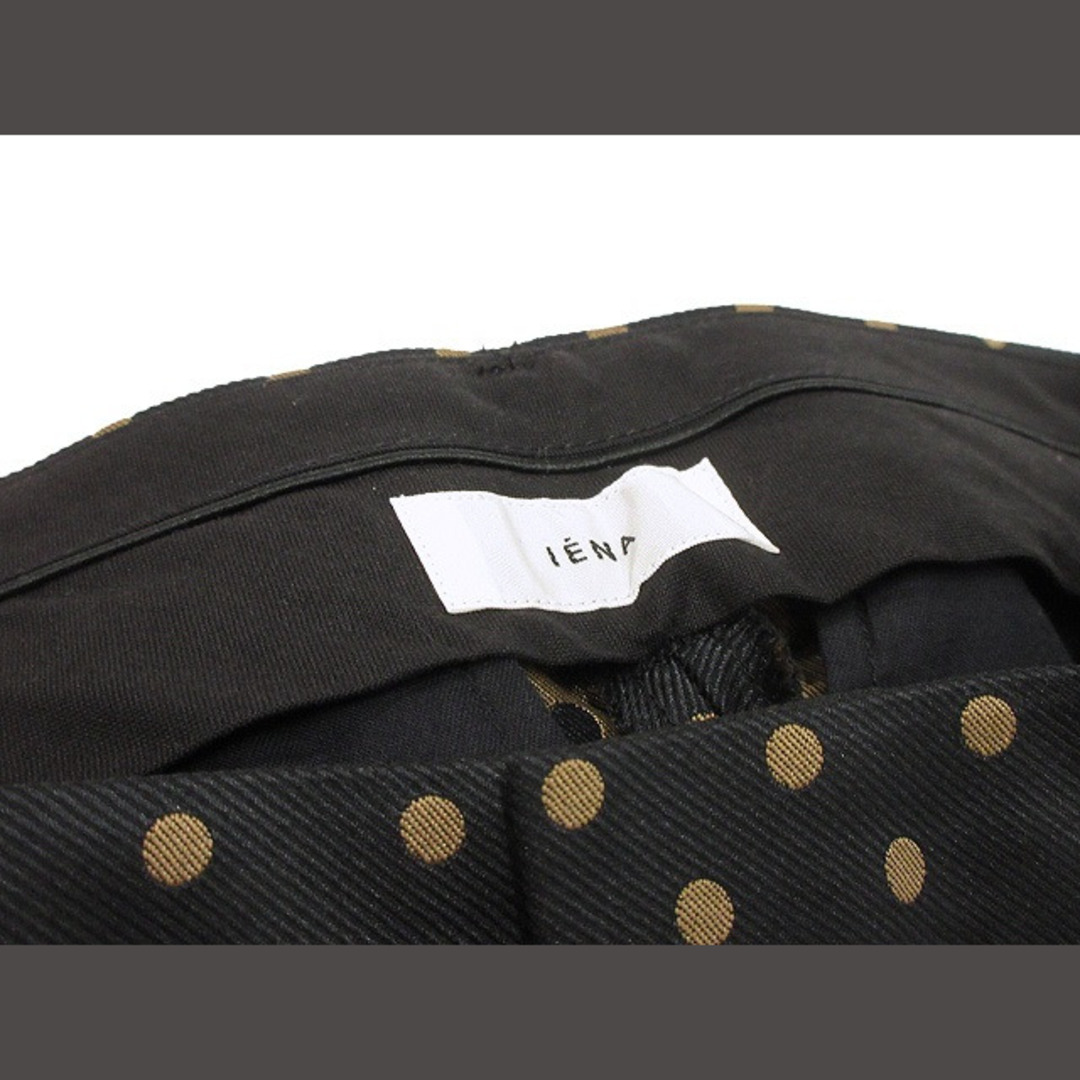 IENA(イエナ)のイエナ IENA ドット ツイル センタープレス パンツ 38 黒 ベージュ系 レディースのパンツ(その他)の商品写真