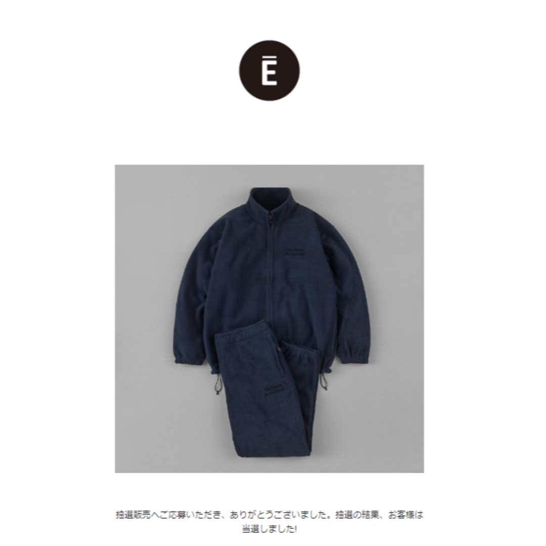 1LDK SELECT(ワンエルディーケーセレクト)のennoy CITY FLEECE JACKET+PANTS Navy Lサイズ メンズのジャケット/アウター(ブルゾン)の商品写真