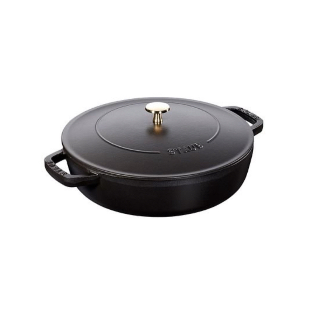 STAUB(ストウブ)の日本国内正規品staub ストウブ ブレイザー ソテーパン ブラック 26cm インテリア/住まい/日用品のキッチン/食器(鍋/フライパン)の商品写真