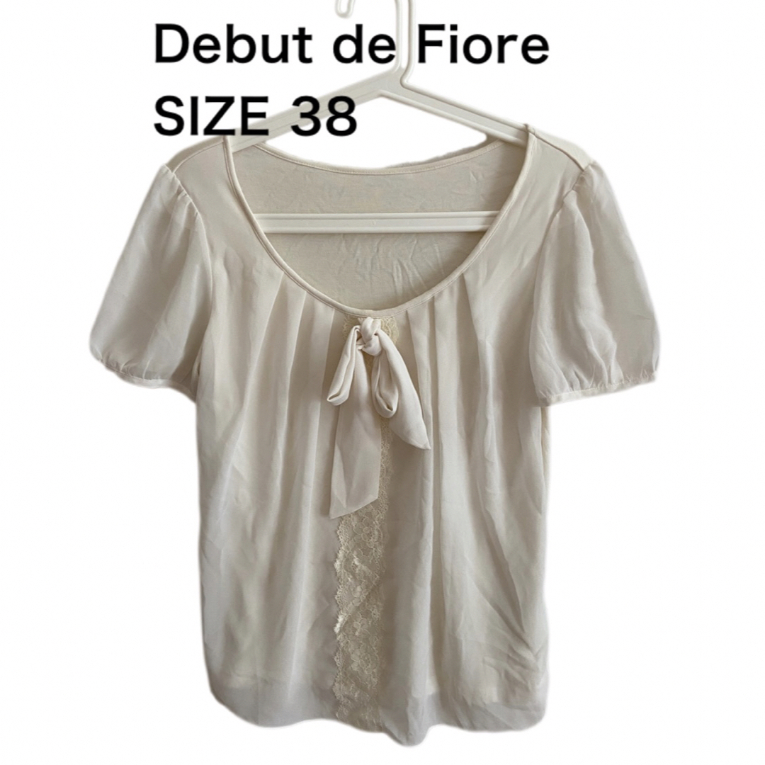 Debut de Fiore(デビュードフィオレ)のDebut de Fiore デビュードフィオレ 半袖 ブラウス レース 38 レディースのトップス(シャツ/ブラウス(半袖/袖なし))の商品写真