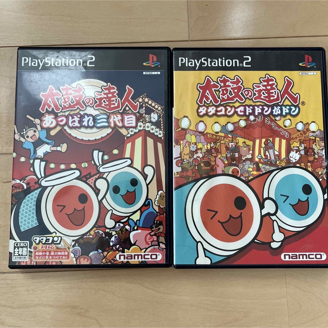 PS2 太鼓の達人 あっぱれ三代目　タタコンでドドンがドン エンタメ/ホビーのゲームソフト/ゲーム機本体(家庭用ゲームソフト)の商品写真