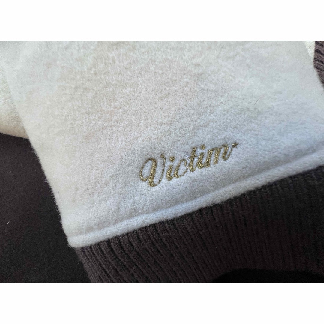 VICTIM(ヴィクティム)のVictim  ヴィクティム　メルトンスタジャン　茶色　ブラウン　Lサイズ メンズのジャケット/アウター(スタジャン)の商品写真