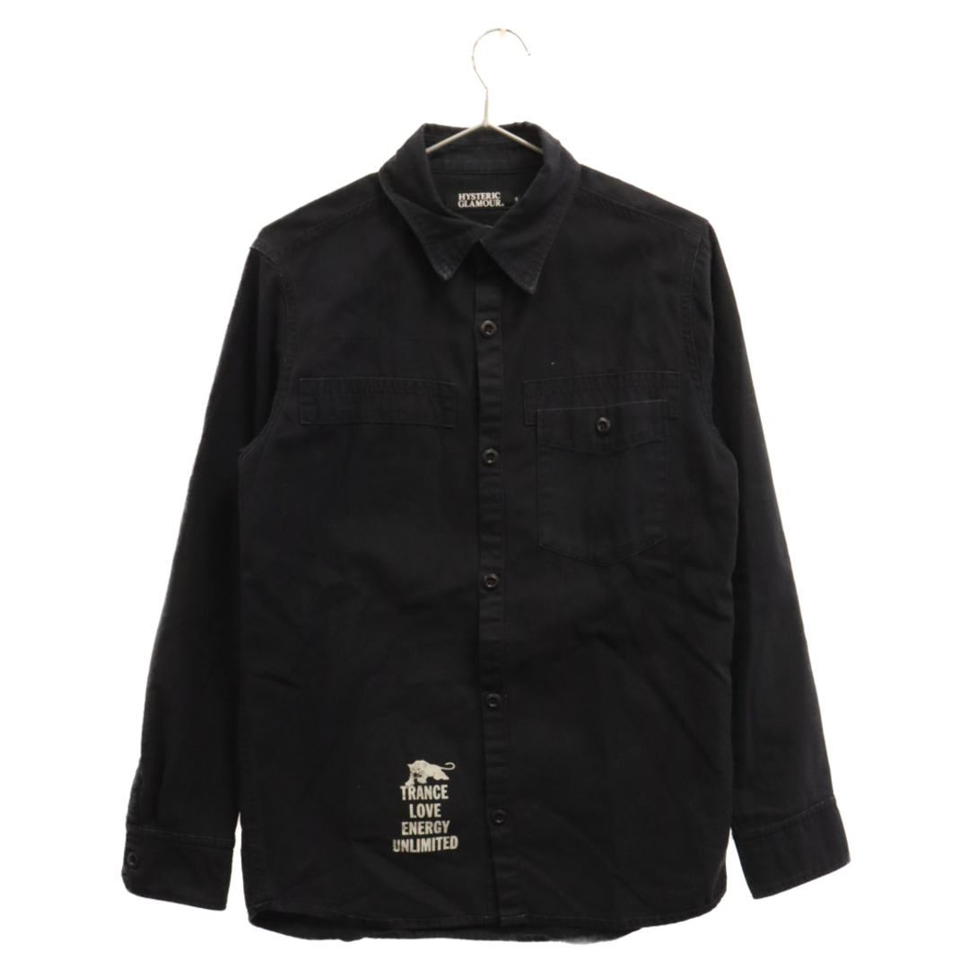 HYSTERIC GLAMOUR ヒステリックグラマー CM5 BABES IN ARMS MILITARY SHIRTS ベイブス イン アーミー ミリタリー 長袖シャツ ブラック 0211AH04485センチ肩幅