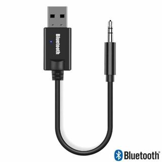 Bluetooth5.0受信機 AUXをブルートゥースに変換 充電不要3.5mm(カーオーディオ)