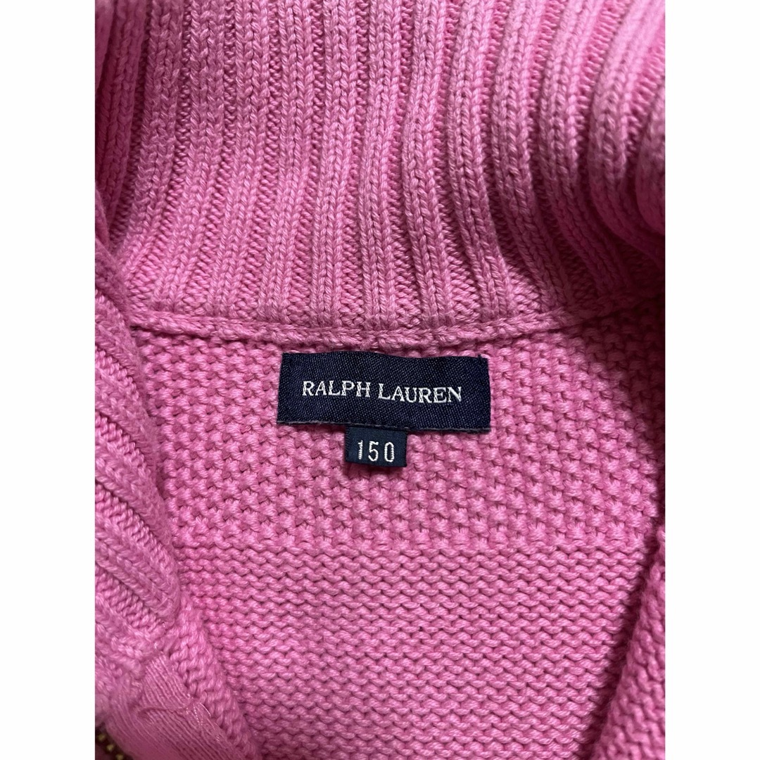 POLO RALPH LAUREN(ポロラルフローレン)のポロ　ラルフローレン　ピンク　ジップアップ　カーディガン　ニット　人気　完売 レディースのトップス(ニット/セーター)の商品写真