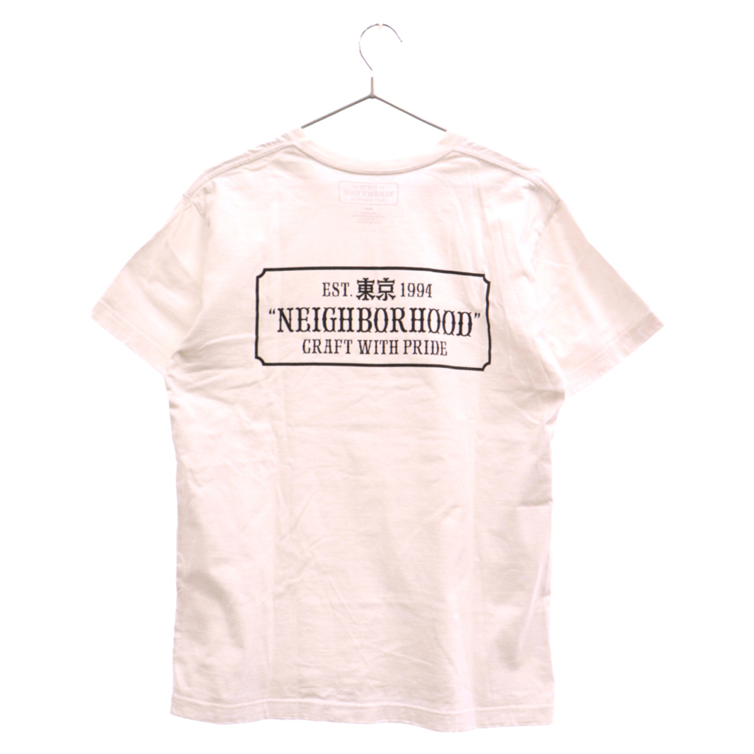 445センチ袖丈NEIGHBORHOOD ネイバーフッド 東京 プリントロゴ クルーネック半袖Tシャツ ホワイト