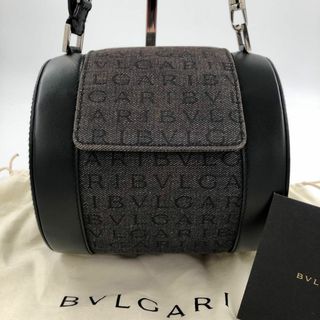 ブルガリ(BVLGARI)の【美品】ブルガリ ワンショルダーバッグ ビーゼロワン ロゴマニア デニム　黒(ショルダーバッグ)