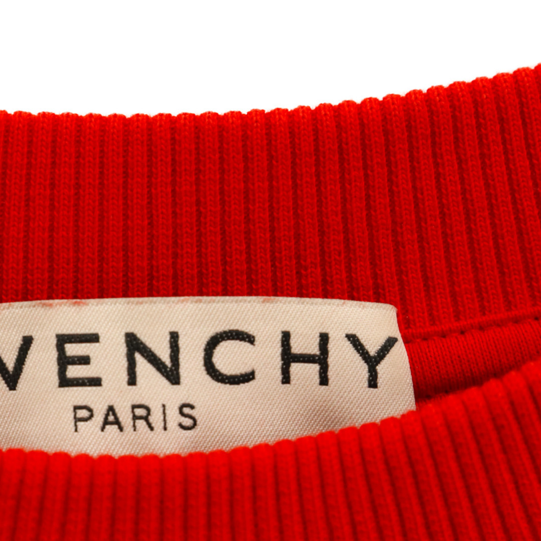 GIVENCHY(ジバンシィ)のGIVENCHY ジバンシィ ロゴチェーンプリント クルーネックスウェットトレーナー BWJ0193Z4Q レッド メンズのトップス(スウェット)の商品写真