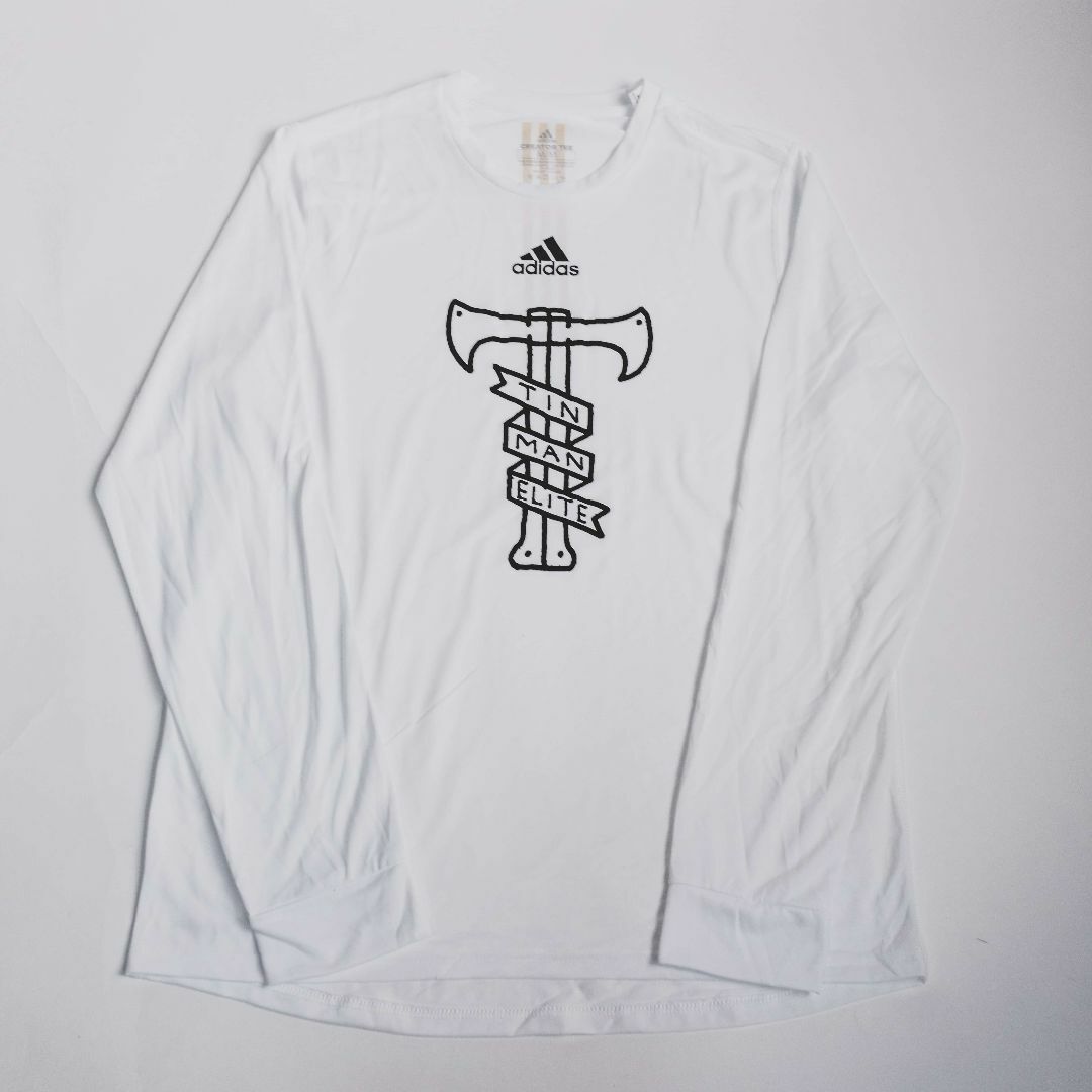 adidas(アディダス)の【Sサイズ】Tinman Gold Striped Long Sleeve スポーツ/アウトドアのランニング(ウェア)の商品写真