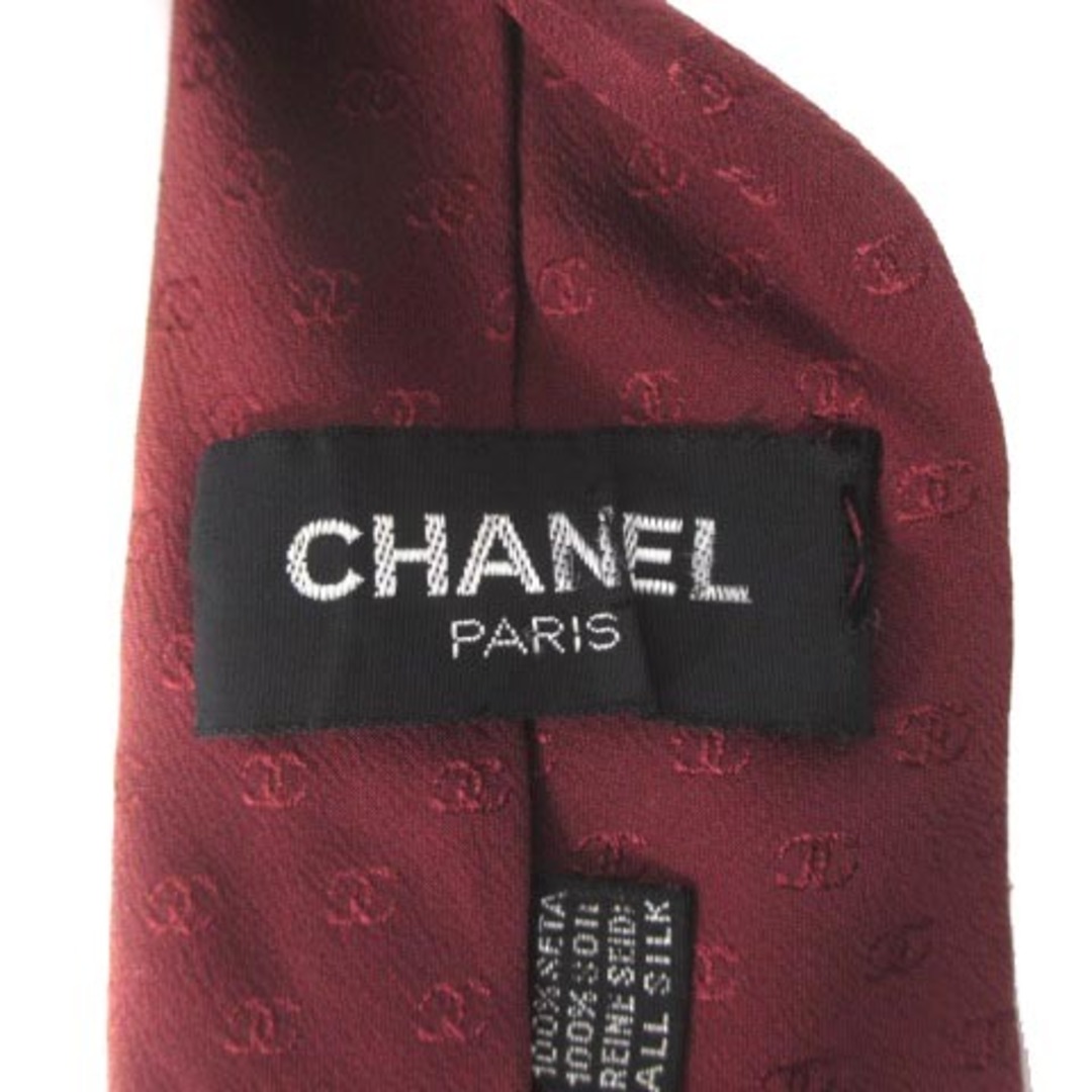 CHANEL(シャネル)のシャネル ココマーク ネクタイ レギュラータイ 総柄 シルク100％ レッド メンズのファッション小物(ネクタイ)の商品写真