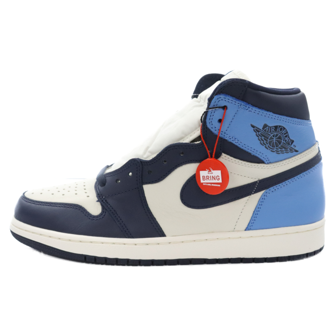 105センチ甲NIKE ナイキ AIR JORDAN1 RETRO HIGH OG OBSIDIAN UNIVERSITY BLUE 555088-140 エアジョーダン1ハイ レトロスニーカー オブシディアン ブルー US9.5/27.5cm