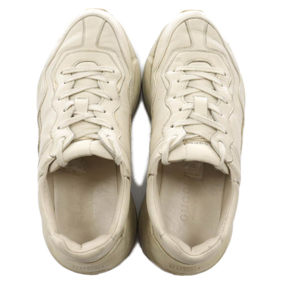 Gucci(グッチ)のGUCCI グッチ Rhyton leather sneaker ライトンレザー ローカット ダッド スニーカー アイボリー 498916 メンズの靴/シューズ(スニーカー)の商品写真