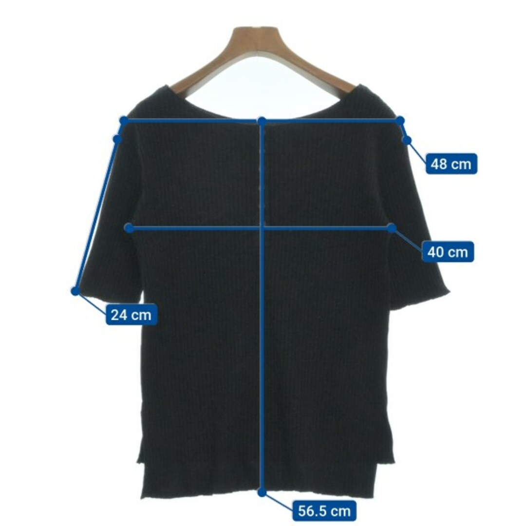 Noble(ノーブル)のNOBLE ノーブル Tシャツ・カットソー -(M位) 黒 【古着】【中古】 レディースのトップス(カットソー(半袖/袖なし))の商品写真