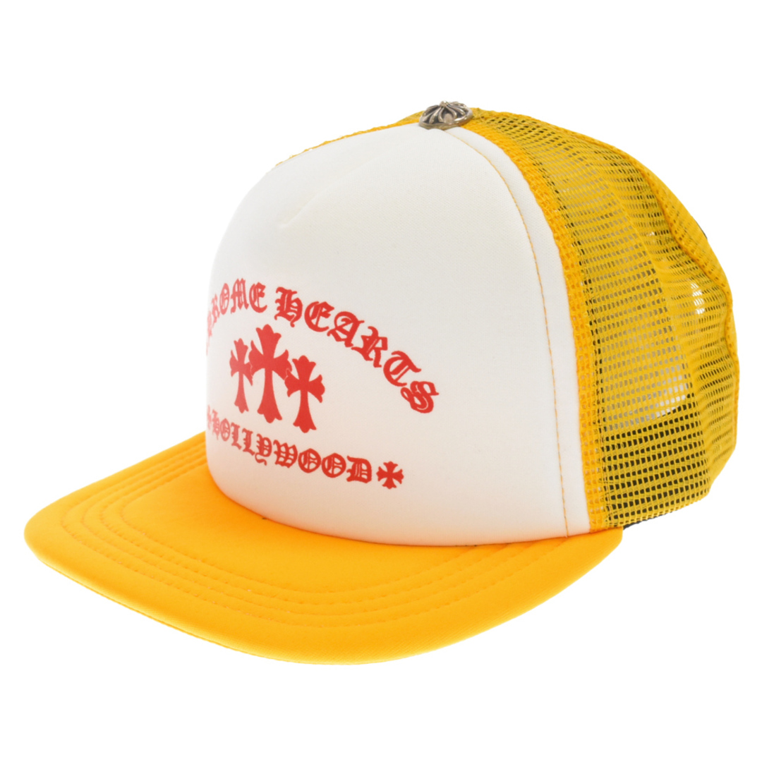 CHROME HEARTS クロムハーツ King Taco Trucker Cap キングタコ セメタリークロスプリント トラッカーメッシュキャップ イエロー×ホワイトポリエステル100%中綿