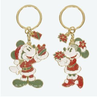 ディズニー(Disney)の【新品】ディズニー★クリスマス★キーチェーン★ペア(キャラクターグッズ)