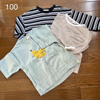 プティマイン(petit main)の100cm トップス　3枚セット(Tシャツ/カットソー)