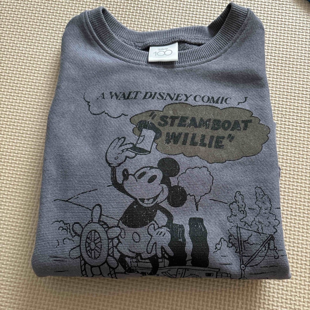 ミッキートレーナー美品 キッズ/ベビー/マタニティのキッズ服男の子用(90cm~)(Tシャツ/カットソー)の商品写真