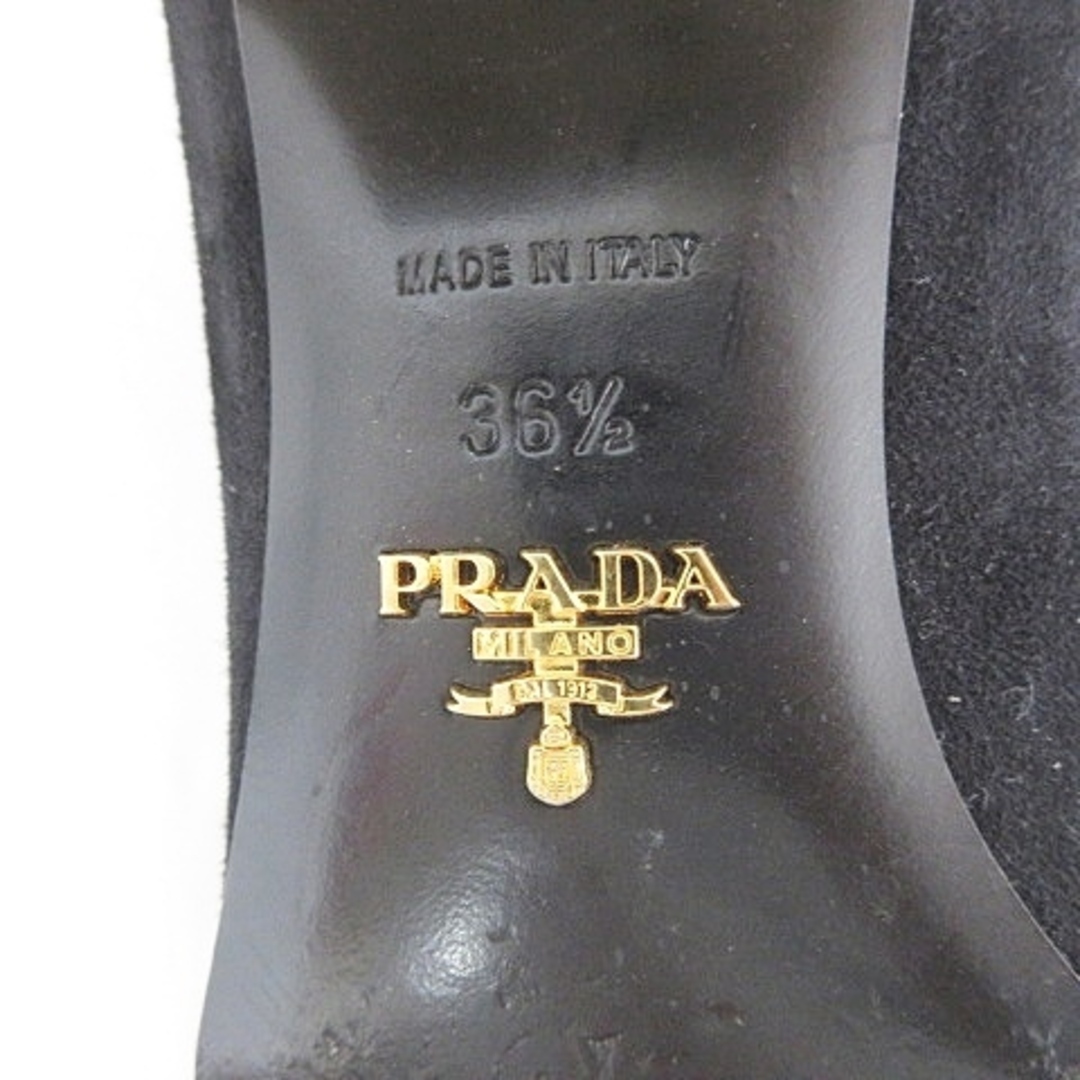 PRADA(プラダ)のプラダ PRADA パンプス ローファー ビジュー 黒 ブラック 36 1/2 レディースの靴/シューズ(ハイヒール/パンプス)の商品写真