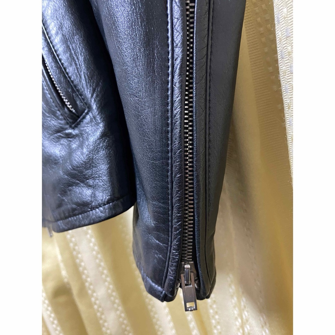 LITHIUM HOMME(リチウムオム)のリチウムオム　ライダースジャケット　42 シングル　革ジャン　レザー メンズのジャケット/アウター(ライダースジャケット)の商品写真