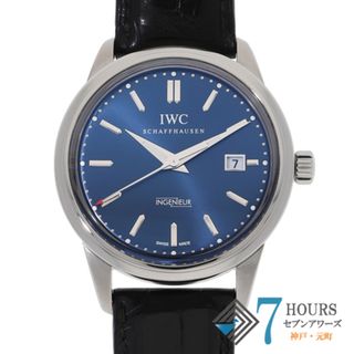 インターナショナルウォッチカンパニー(IWC)の【117812】IWC インターナショナルウォッチカンパニー  IW323310 インヂュニア  ブルーダイヤル SS/レザー（クロコ） クオーツ ギャランティーカード 純正ボックス 腕時計 時計 WATCH メンズ 男性 男 紳士【中古】(腕時計(アナログ))