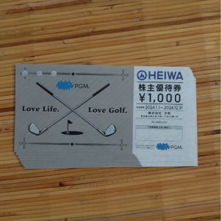 HEIWA 株主優待券　8000円分(ゴルフ場)