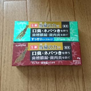 サンスター　薬用塩ハミガキ  生薬  当帰の力で(歯磨き粉)