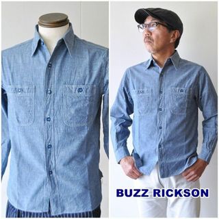 バズリクソンズ(Buzz Rickson's)のBUZZRICKSON バズリクソン　シャンブレーシャツ　br25995 L(シャツ)