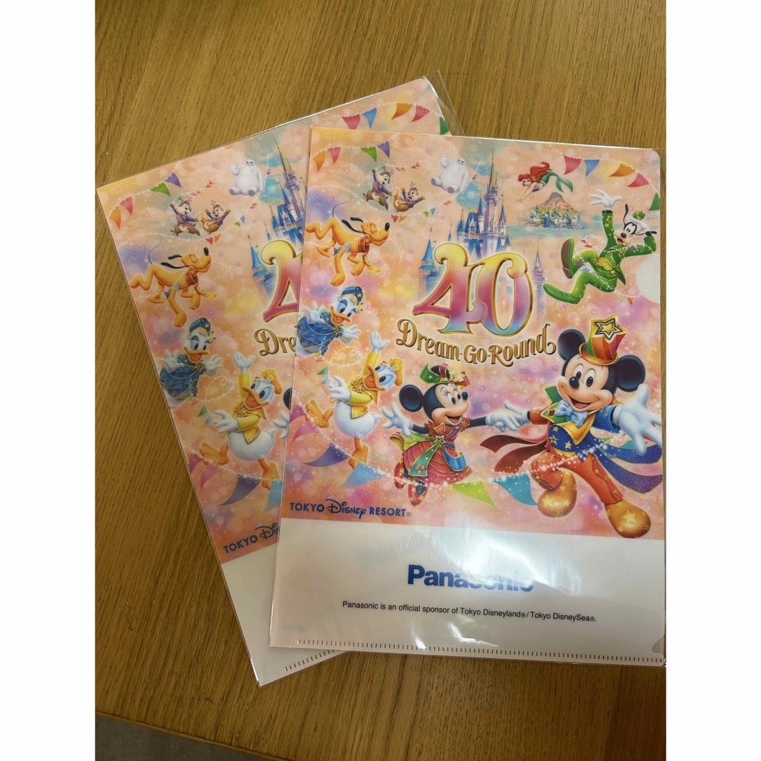 Disney(ディズニー)のDisney クリアファイル 40周年 Panasonic パナソニック 非売品 エンタメ/ホビーのアニメグッズ(クリアファイル)の商品写真