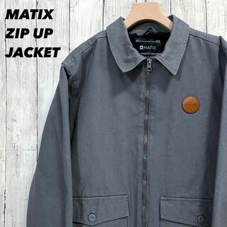 マティックス(Matix)のアメリカ古着　MATIX 裏ボアジップアップワークジャケット　サイズM グレー(ブルゾン)