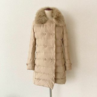 ユナイテッドアローズグリーンレーベルリラクシング(UNITED ARROWS green label relaxing)の美品 グリーンレーベルリラクシング　FOXファー ロングダウンコート　38(ダウンコート)