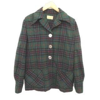 ペンドルトン(PENDLETON)のペンドルトン 40s-50s 長袖 シャツ チェック 約L～XLサイズ 緑(シャツ/ブラウス(長袖/七分))