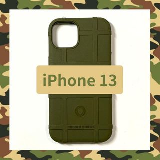 ★iPhone13対応 ケース★ 背面カバー柔軟なシリコンケース (緑)アウトド(iPhoneケース)