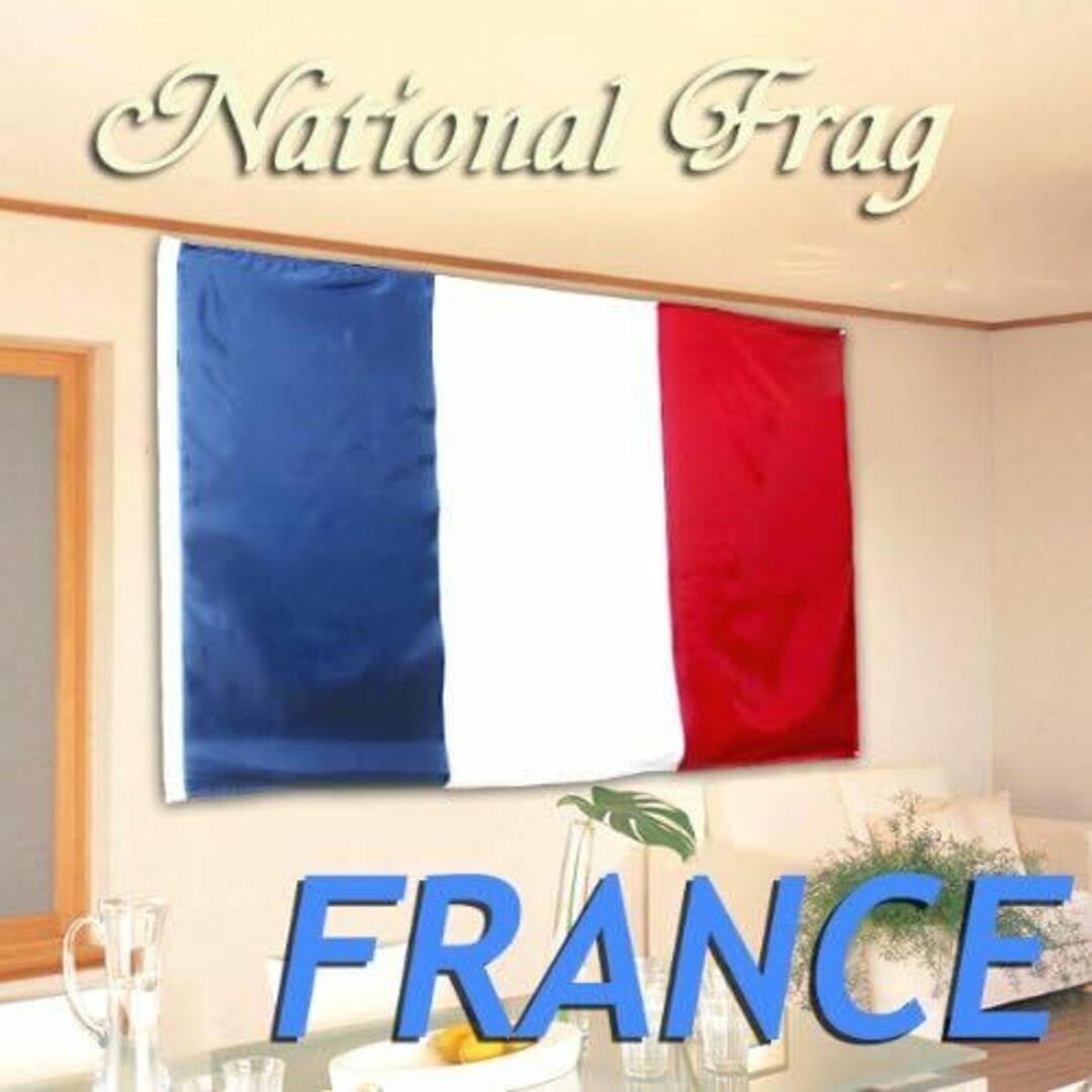 新品　国旗 フランス 大サイズ（150×90ｃｍ）タペストリー　応 スポーツ/アウトドアのサッカー/フットサル(応援グッズ)の商品写真