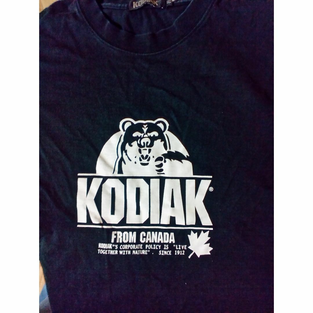 KODIAK CANVAS(コディアックキャンバス)の【黒T】『KODIAK 熊のロゴ 半袖Tシャツ』 M メンズのトップス(Tシャツ/カットソー(半袖/袖なし))の商品写真