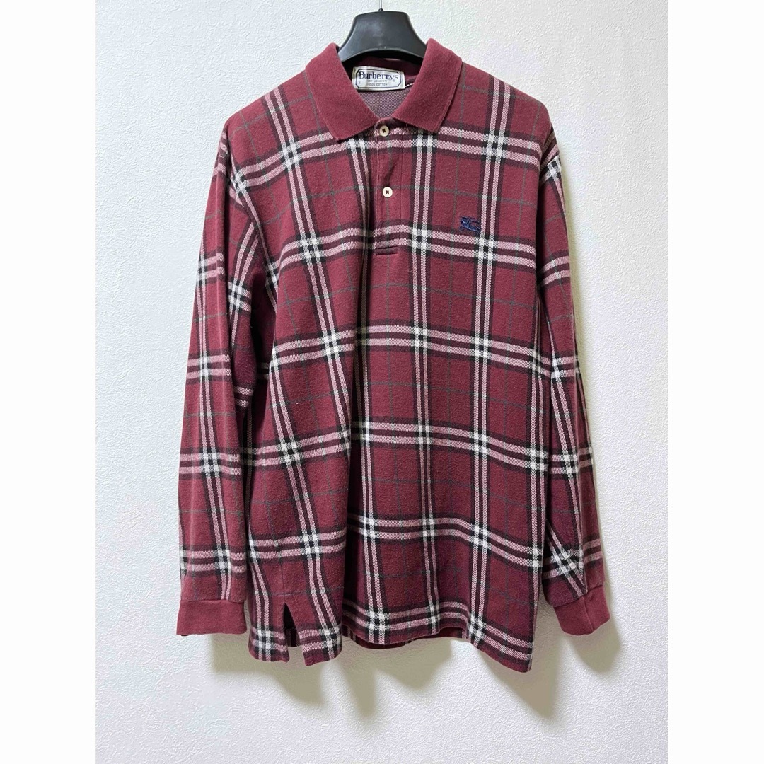 BURBERRY(バーバリー)のバーバリー　ポロシャツ　ノバチェック　90s 古着　Burberry メンズのトップス(ポロシャツ)の商品写真