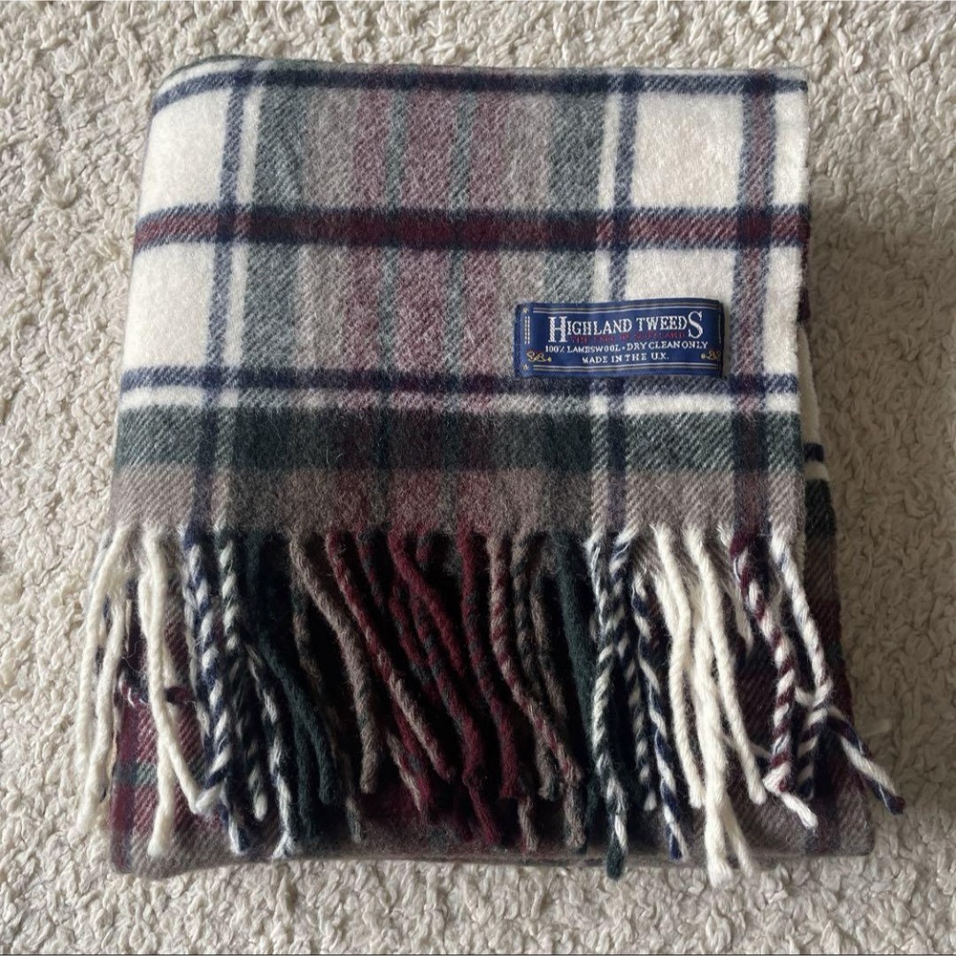 HIGHLAND TWEEDS(ハイランドツィード)のHIGHLAND TWEEDS マフラー　ストール　チェック柄 レディースのファッション小物(マフラー/ショール)の商品写真