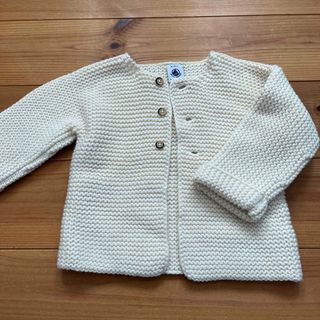 プチバトー(PETIT BATEAU)のベビー用カーディガン(カーディガン/ボレロ)