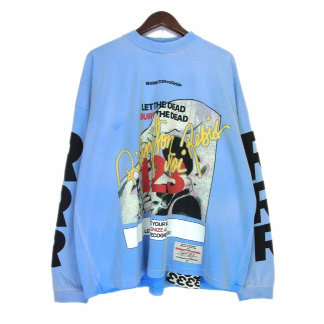 リヴィントンロイレビス RRR123 RIVINGTON roi Rebis × アプリケーション APPLICATION ■ 【 BURY THE DEAD LS TEE 】 ヴィンテージ加工 ロゴ カットソー　30796 メンズのトップス(Tシャツ/カットソー(七分/長袖))の商品写真