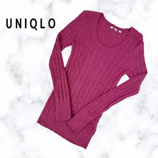 ユニクロ(UNIQLO)のUNIQLO ユニクロ　ニット　レディース　ピンク　可愛い　サイズM(ニット/セーター)