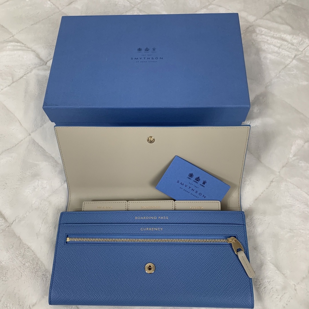 Smythson(スマイソン)の新品未使用♡SMYTHSONスマイソン♡レザーMarshallトラベルウォレット レディースのファッション小物(財布)の商品写真