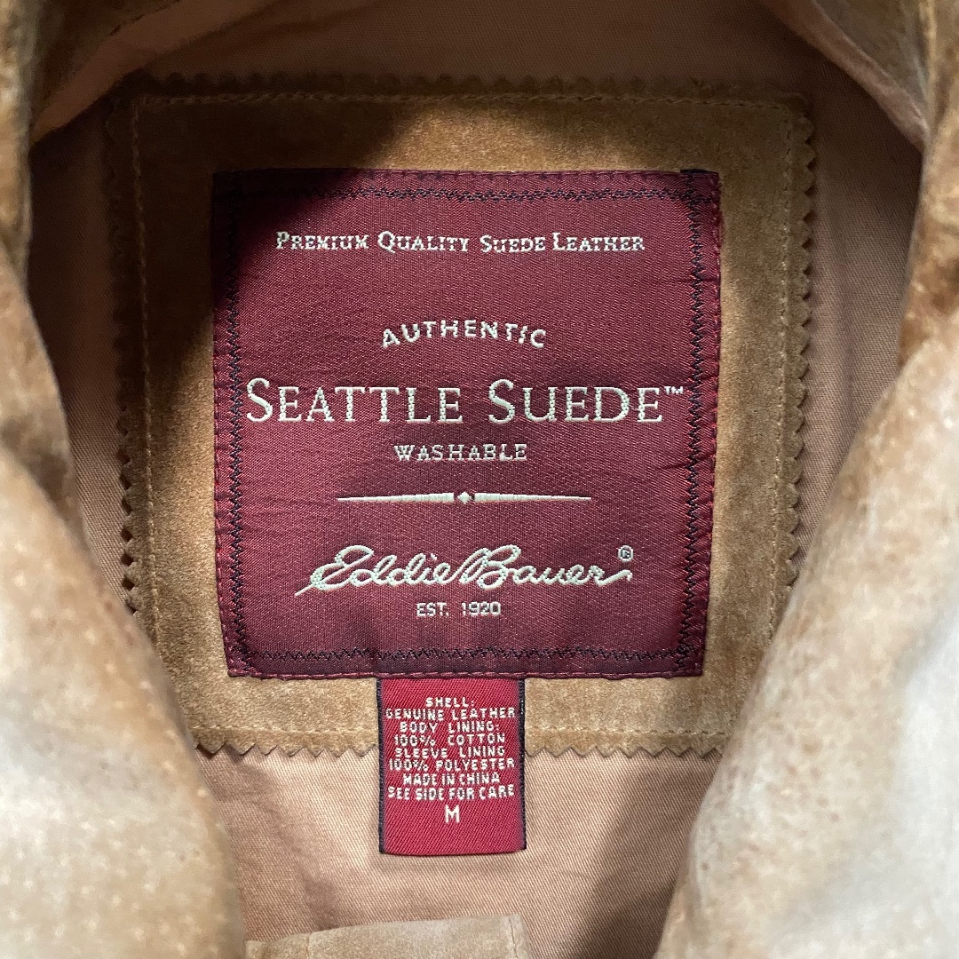 Eddie Bauer(エディーバウアー)のエディーバウアー スウェードブルゾン/レザージャケット ベージュ M メンズのジャケット/アウター(レザージャケット)の商品写真