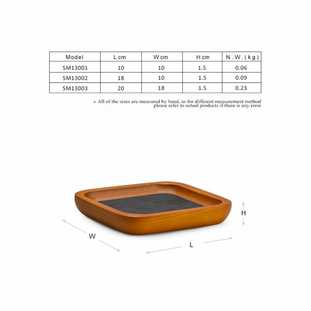 【色: 濃い灰色】Woodten 木製ジュエリートレイ、ジュエリー展示トレー、ス インテリア/住まい/日用品の収納家具(ドレッサー/鏡台)の商品写真