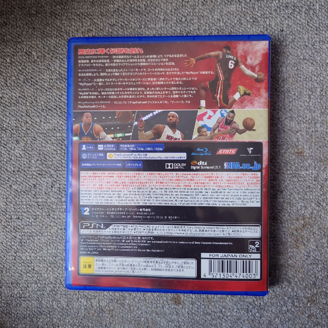 PlayStation4(プレイステーション4)のNBA 2K14 エンタメ/ホビーのゲームソフト/ゲーム機本体(家庭用ゲームソフト)の商品写真