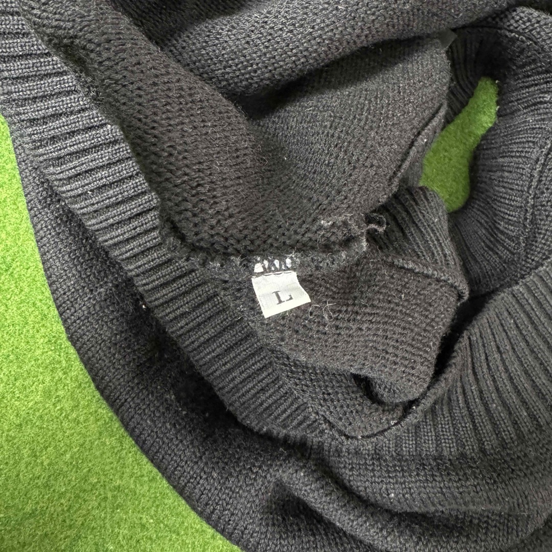 VERSACE(ヴェルサーチ)のベルサーチ　Versaceメデューサ　ニットセーター　ブラック　Ｌサイズ メンズのトップス(ニット/セーター)の商品写真