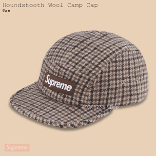 シュプリーム(Supreme)のSupreme Houndstooth Wool Camp Cap Tan タン(キャップ)