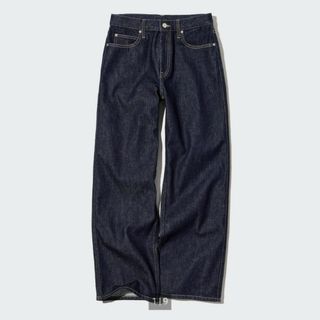 ユニクロ(UNIQLO)のユニクロ　バギージーンズNAVY, 32（丈標準76cm）(デニム/ジーンズ)