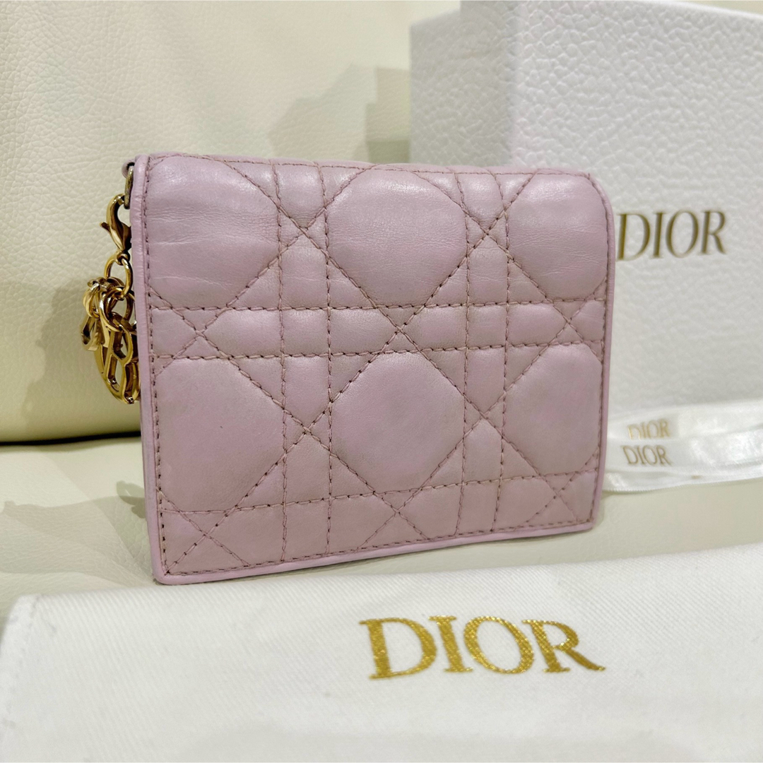 Dior ロータスウォレット ラベンダー　財布　 二つ折り財布 ミニ財布 | フリマアプリ ラクマ