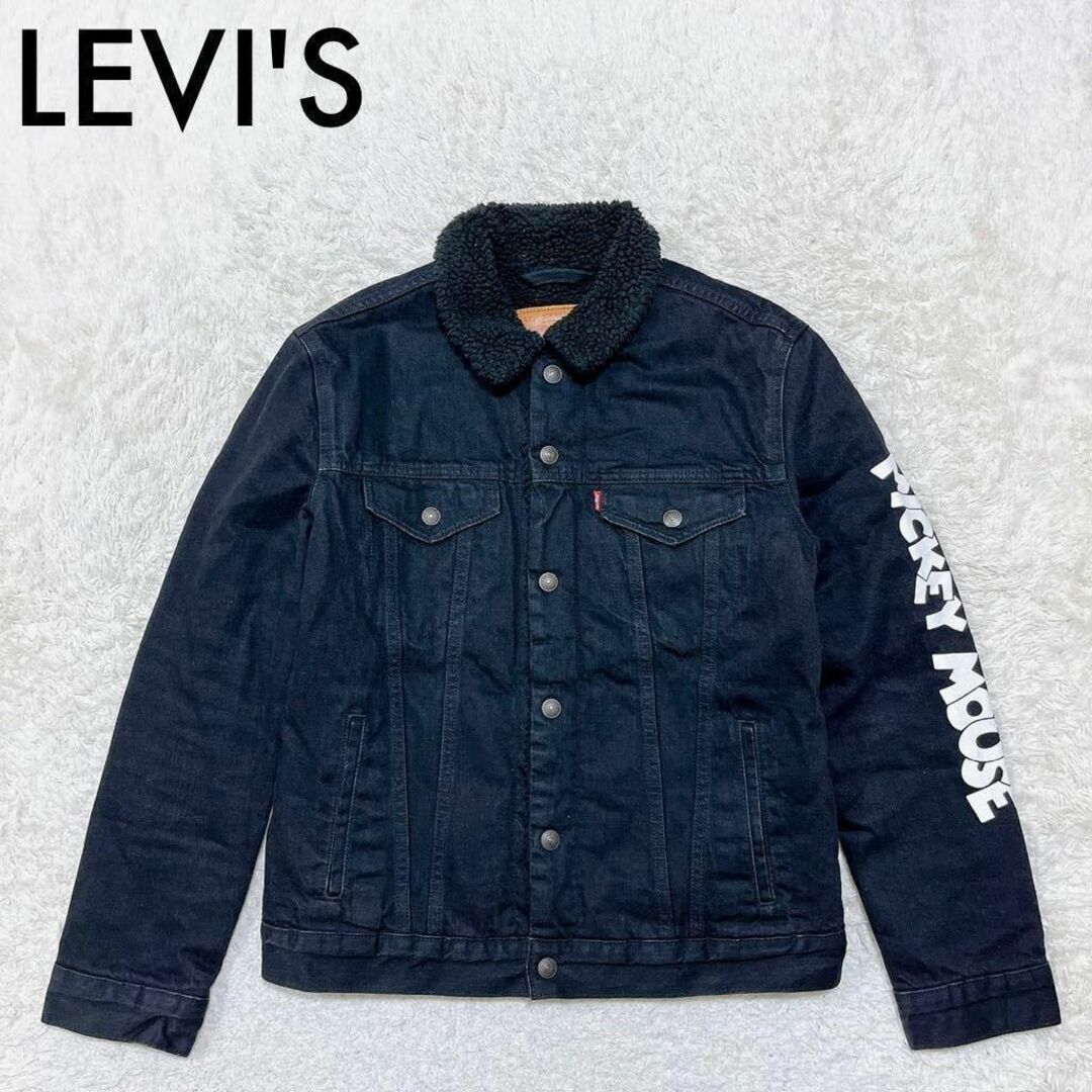 代引き手数料無料 ブラック」(り) 【美品】LEVI´S Disney ミッキー