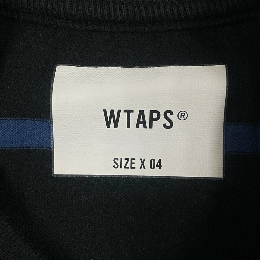 W)taps(ダブルタップス)のWTAPS ダブルタップス 22AW BDY 02 / LS / COTTON. TEXTILE ボーダー ロング Tシャツ ブルー サイズ4(XL) 正規品 / 32725 メンズのトップス(Tシャツ/カットソー(七分/長袖))の商品写真