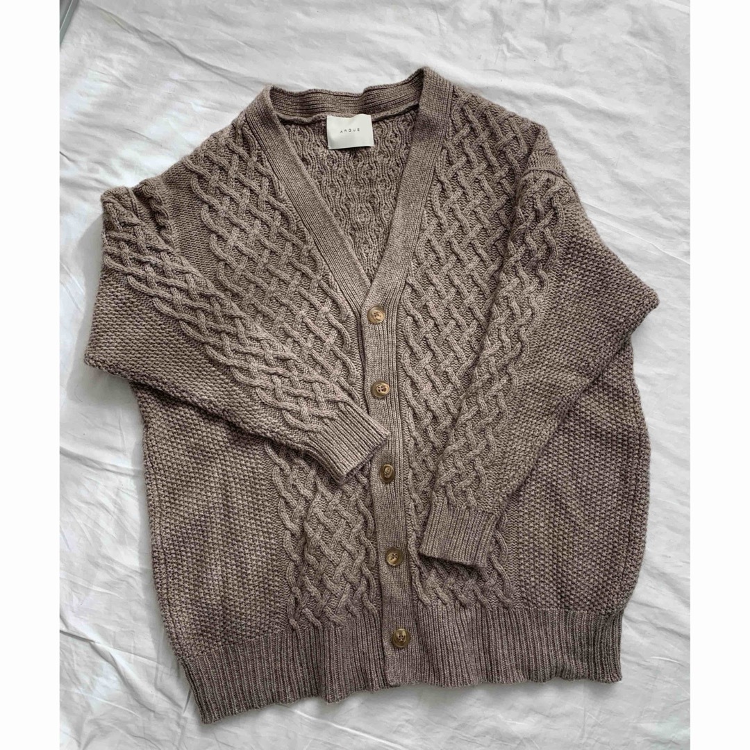 ARGUE(アギュー)のARGUE babywool yak cashmere ロングカーディガン レディースのトップス(ニット/セーター)の商品写真